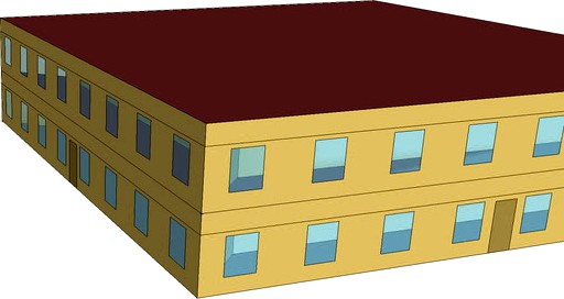Small Size office building model by ASHRAE