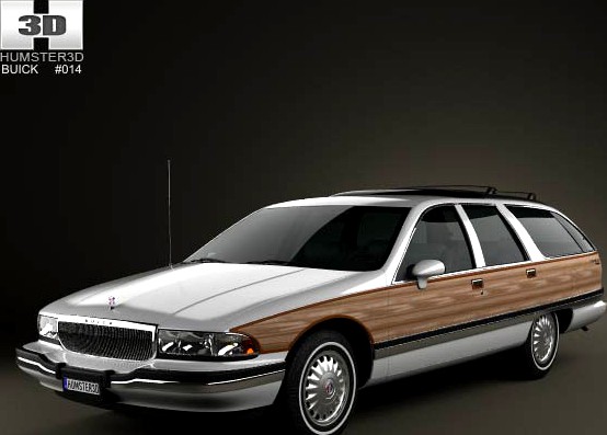 3D model of Buick Roadmaster wagon 1991