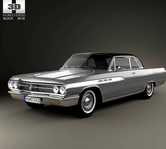 3D model of Buick Wildcat convertible 1963
