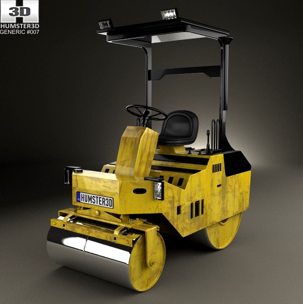 3D model of Generic Small Asphalt Compactor