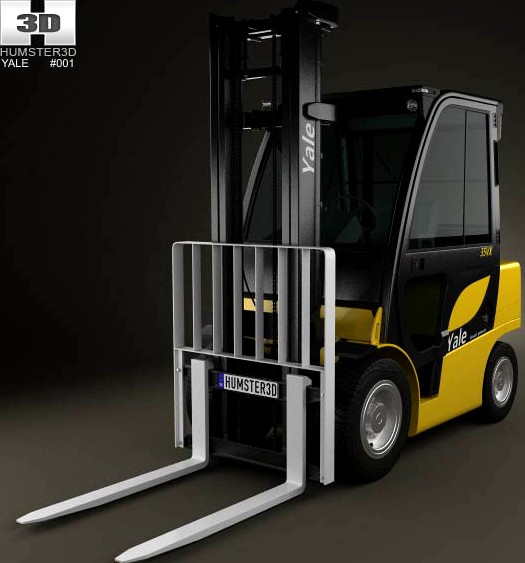 3D model of Yale GDP 35VX Forklift 2012