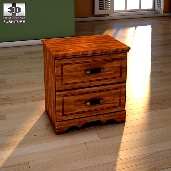 3D model of Ashley Camp Huntington Poster Nightstand