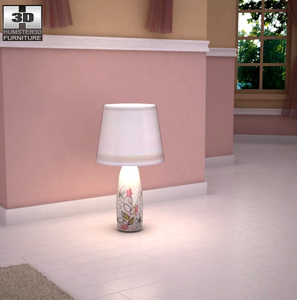 3D model of Ashley Doll House Sleigh Table Lamp