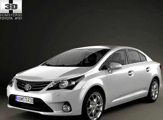 3D model of Toyota Avensis with HQ interior 2012