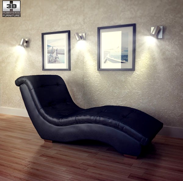 3D model of Metro Chaise Lounge &#8211; Diamond Sofa