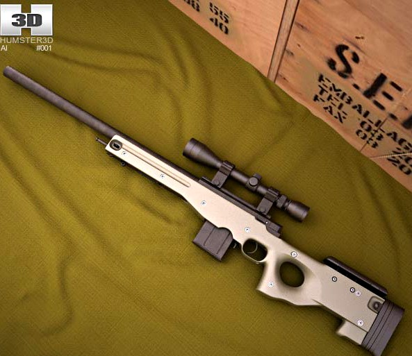 3D model of Accuracy International Arctic Warfare (L96A1)