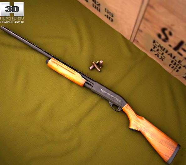 3D model of Remington Model 870
