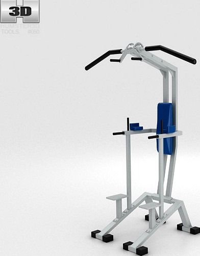 3D model of Vertical Power Rack Pull-Ups