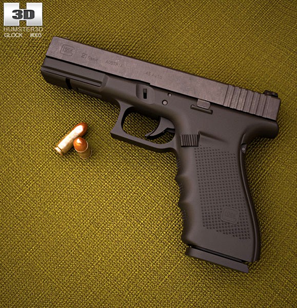 3D model of Glock 21 Gen4