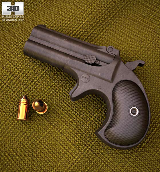 3D model of Remington 1866 Derringer