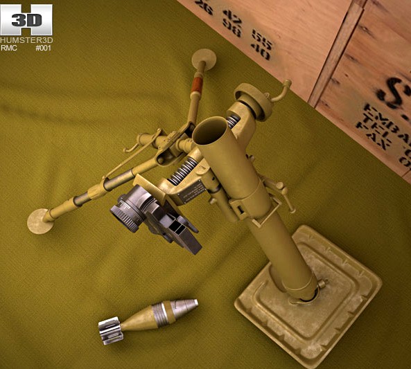 3D model of M2 Mortar