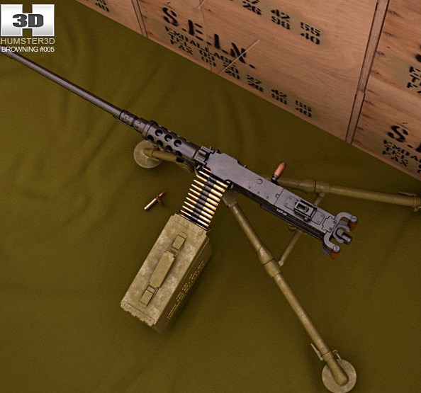 3D model of Browning M2