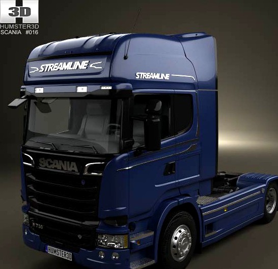 3D model of Scania R 730 Tractor Truck 2013