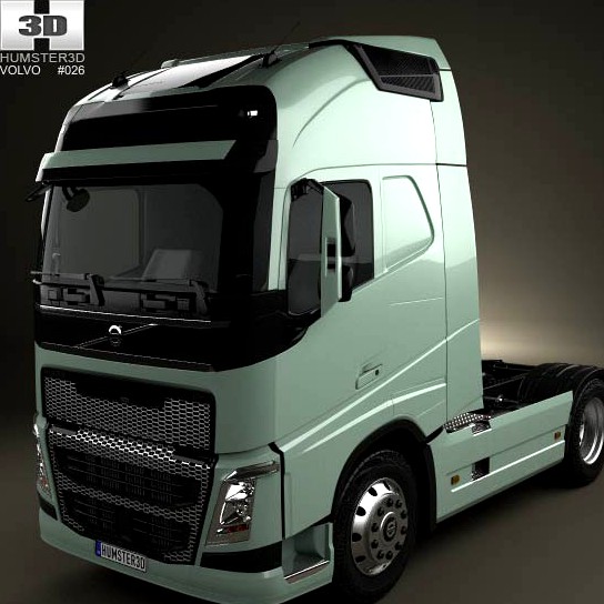 3D model of Volvo FH Tractor Truck 2012