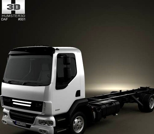 3D model of DAF LF Chassis Truck 2011