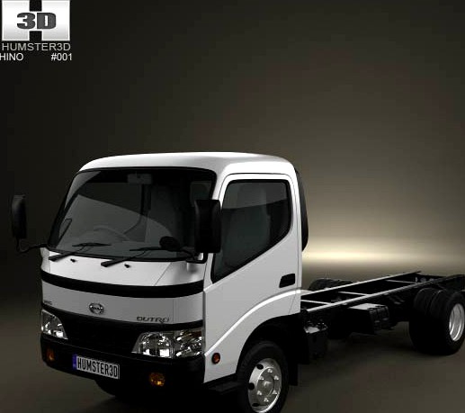 3D model of Hino Dutro Standard Cab Chassis 2010