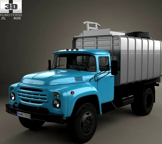 3D model of ZIL 130 Garbage Truck 1964