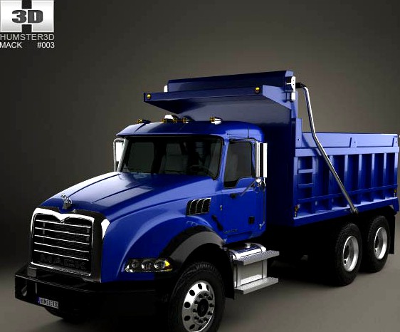 3D model of Mack Granite Dump Truck 2002