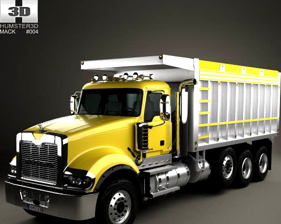 3D model of Mack Granite Dump Truck 2009