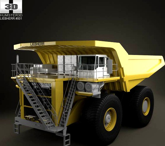 3D model of Liebherr T 282B Dump Truck 2012