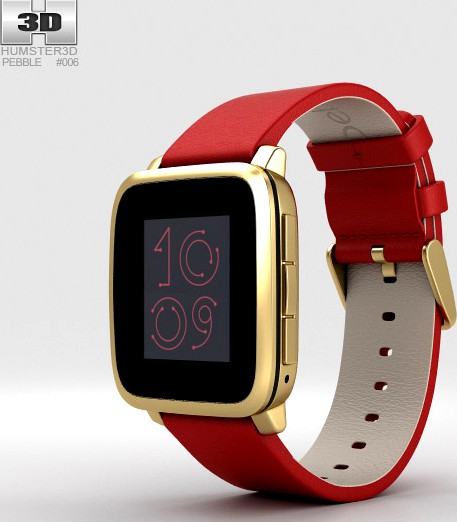 3D model of Pebble Time Steel Gold
