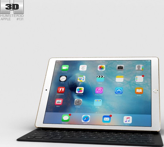 3D model of Apple iPad Pro Gold