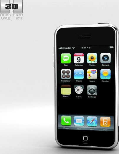 3D model of Apple iPhone (1st gen) Black