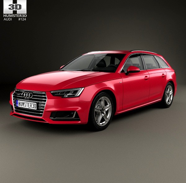 3D model of Audi A4 S-Line (B9) avant 2016