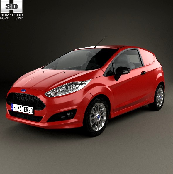 3D model of Ford Fiesta Van 2014