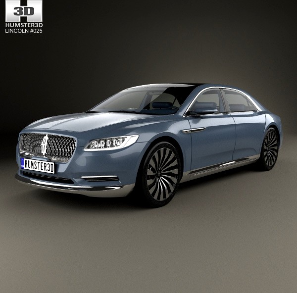 3D model of Lincoln Continental with HQ interior 2015