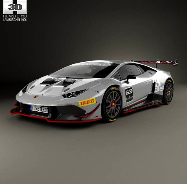 3D model of Lamborghini Huracan (LP 620-2) Super Trofeo 2014