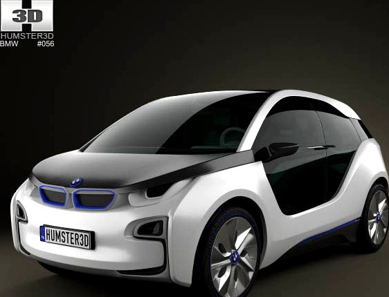 3D model of BMW i3 concept 2012