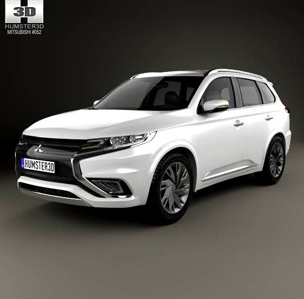 3D model of Mitsubishi Outlander PHEV S 2014