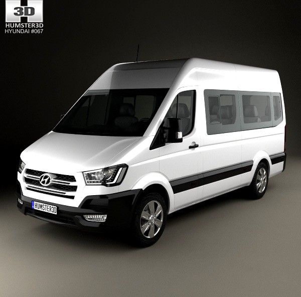 3D model of Hyundai H350 Passenger Van 2015