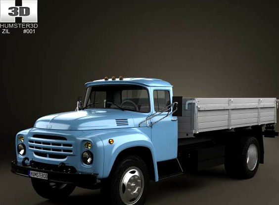 3D model of ZIL 130 Flatbed Truck 1964