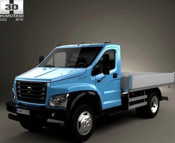 3D model of GAZ GAZon NEXT (C41R11) Flatbed Truck 2014