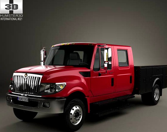 3D model of International TerraStar Double Cab Service Truck 2010