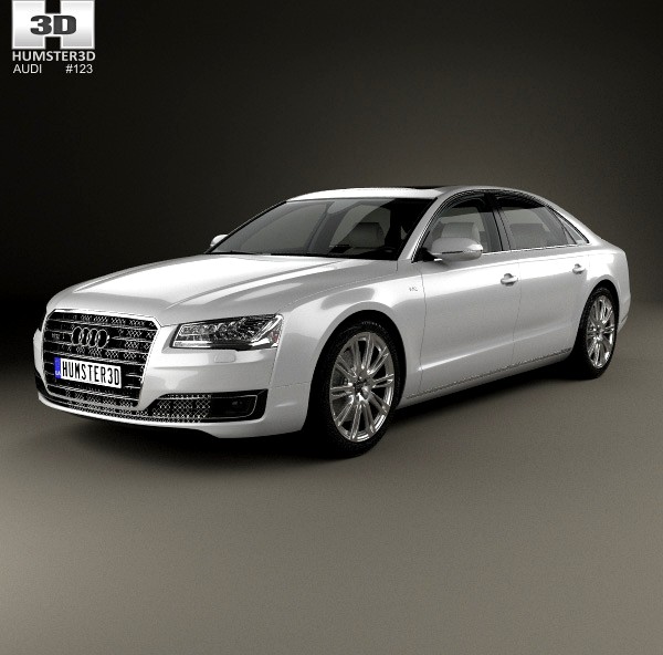 3D model of Audi A8 L with HQ interior 2014