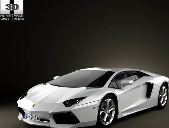 3D model of Lamborghini Aventador 2012