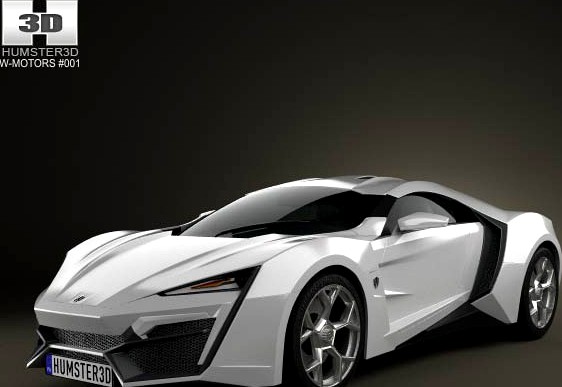 3D model of W Motors Lykan HyperSport 2012