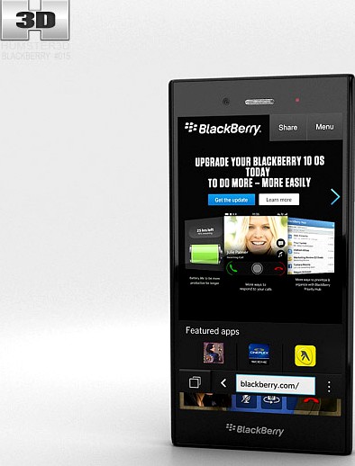 3D model of BlackBerry Z3 Black