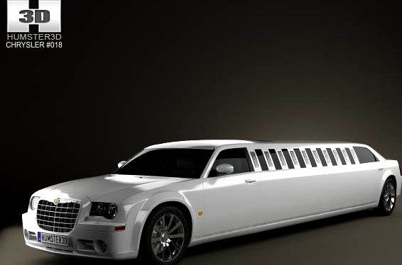 3D model of Chrysler 300C limousine 2009