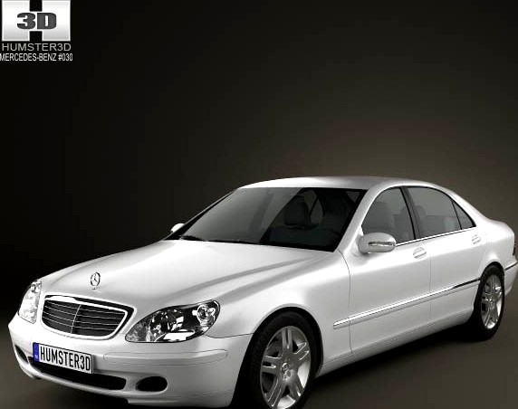 3D model of Mercedes-Benz S-class 2003