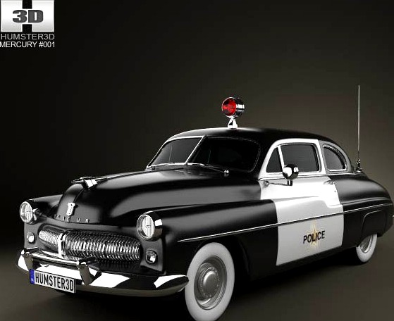 3D model of Mercury Eight Coupe Police 1949