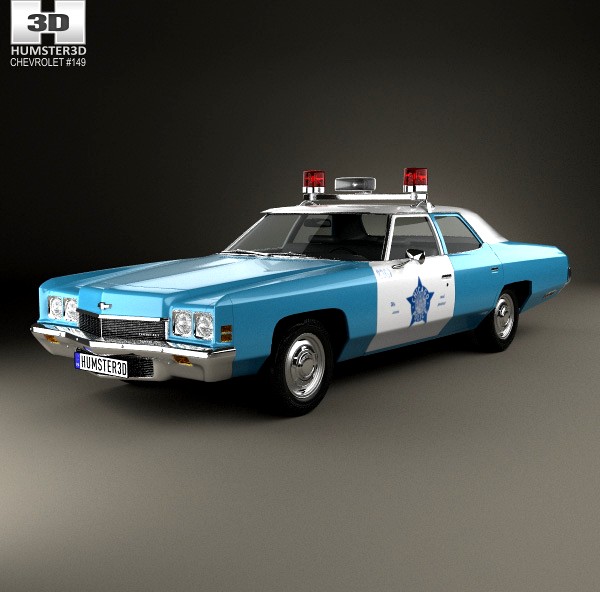 3D model of Chevrolet Impala Police 1972
