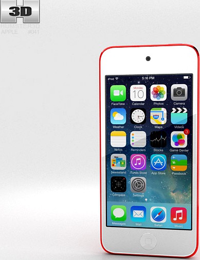 3D model of Apple iPod Touch Red