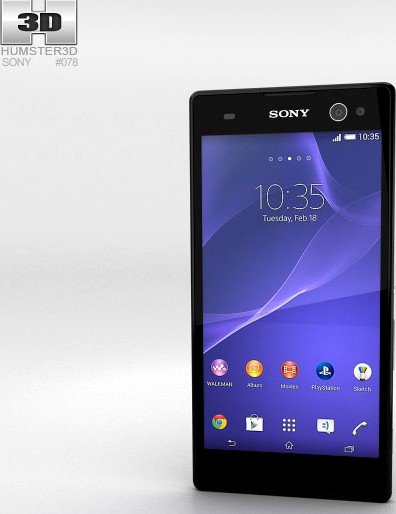 3D model of Sony Xperia C3 Black