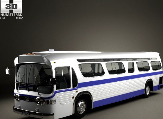 3D model of GM New Look TGH-5303 Bus 1965