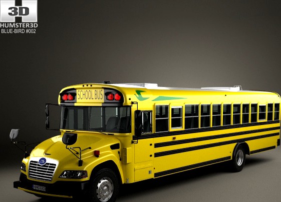 3D model of Blue Bird Vision School Bus 2015