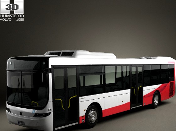 3D model of Volvo B7RLE Bus 2015